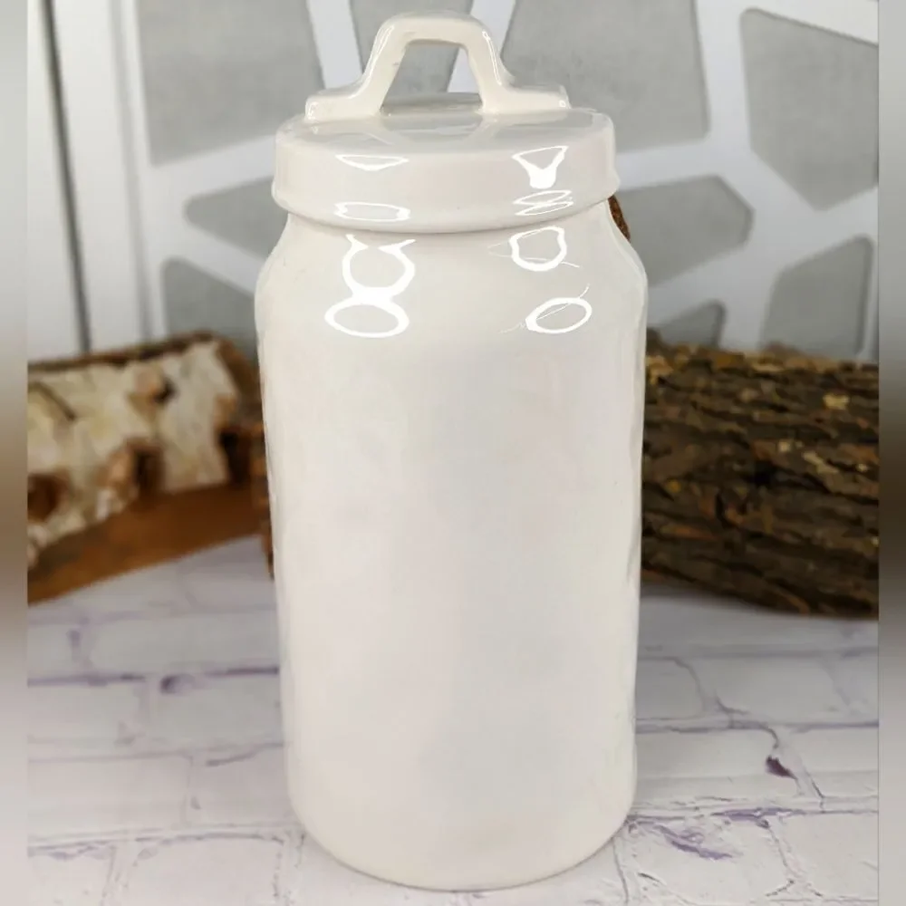 Rae Dunn STAY Ceramic Canister Treat Jar Storage Container
